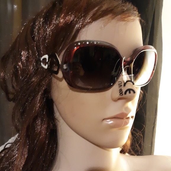 Reddish Brown Crystal Sunglasses - Picture 4 of 5